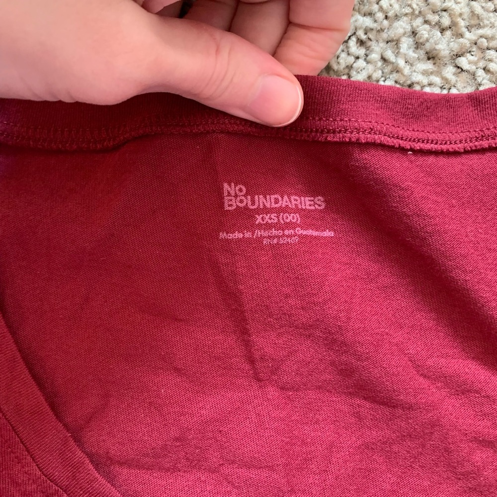 Maroon long sleeve top